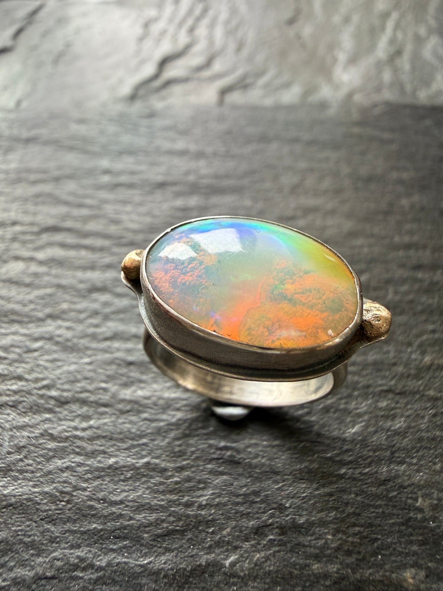 Ethiopian Opal Ring 6.5 US / M 1/2 UK
