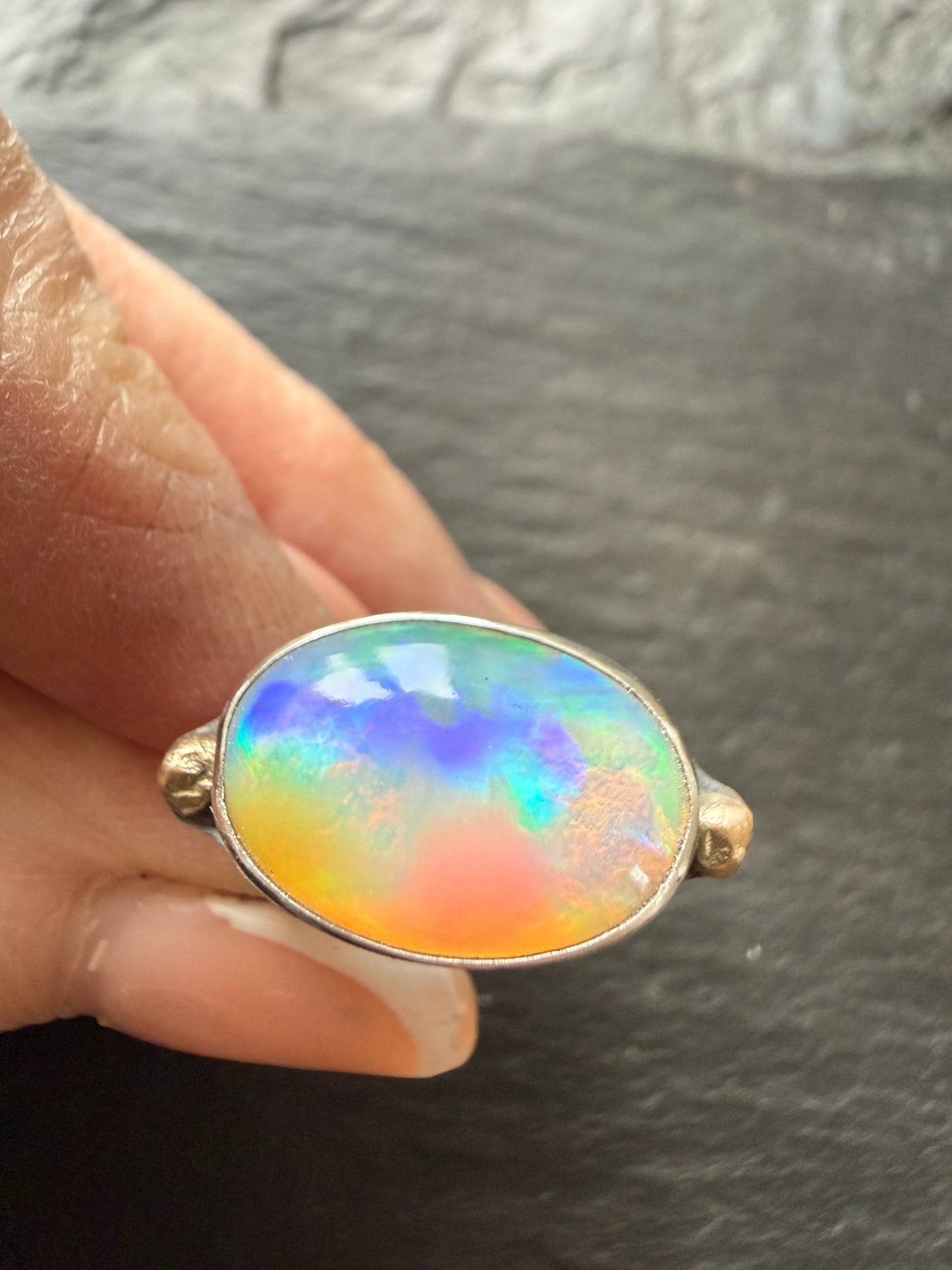 Ethiopian Opal Ring 6.5 US / M 1/2 UK