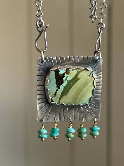 Turquoise Tassel Necklace