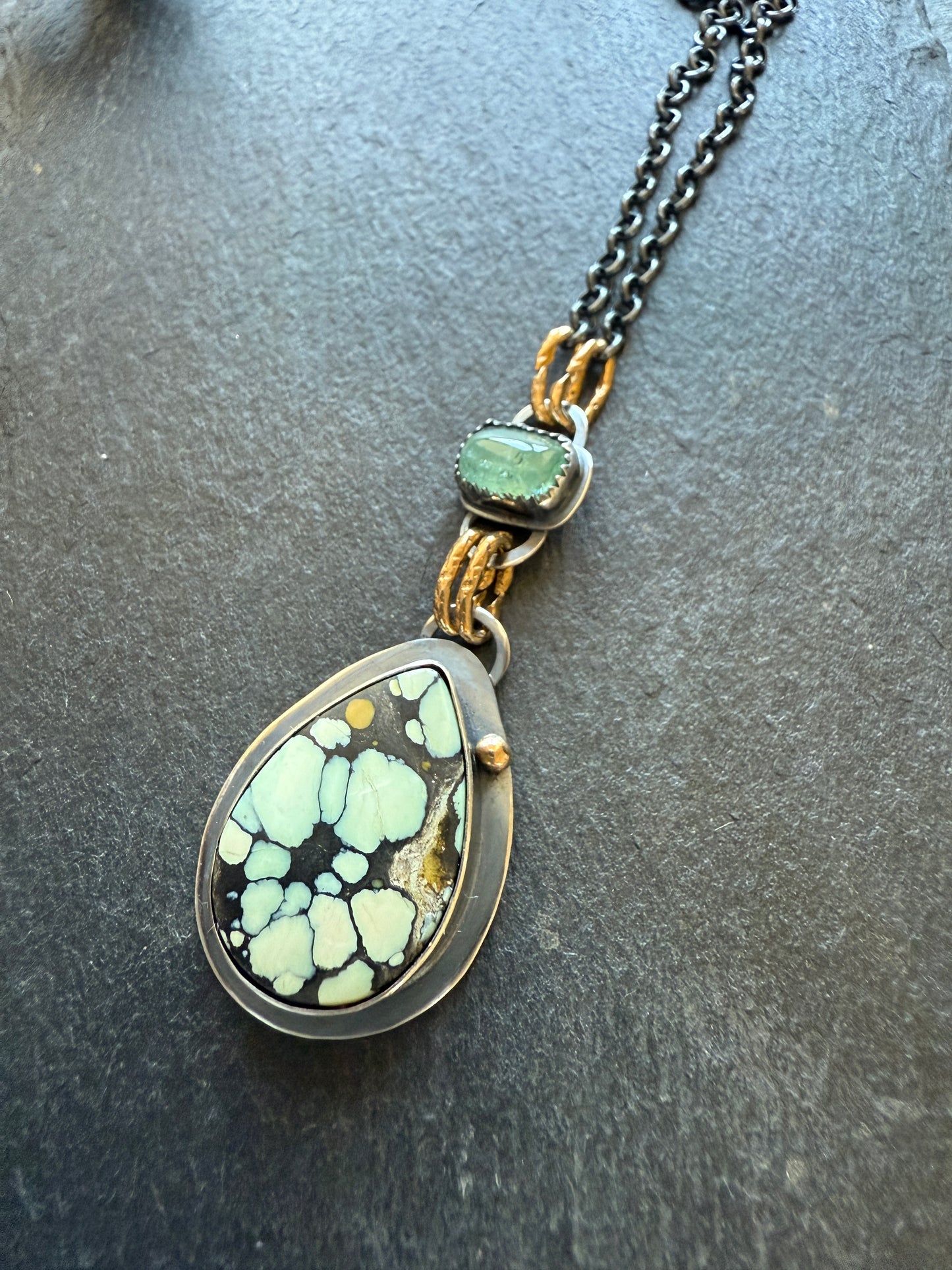 Turquoise and Tourmaline Pendant