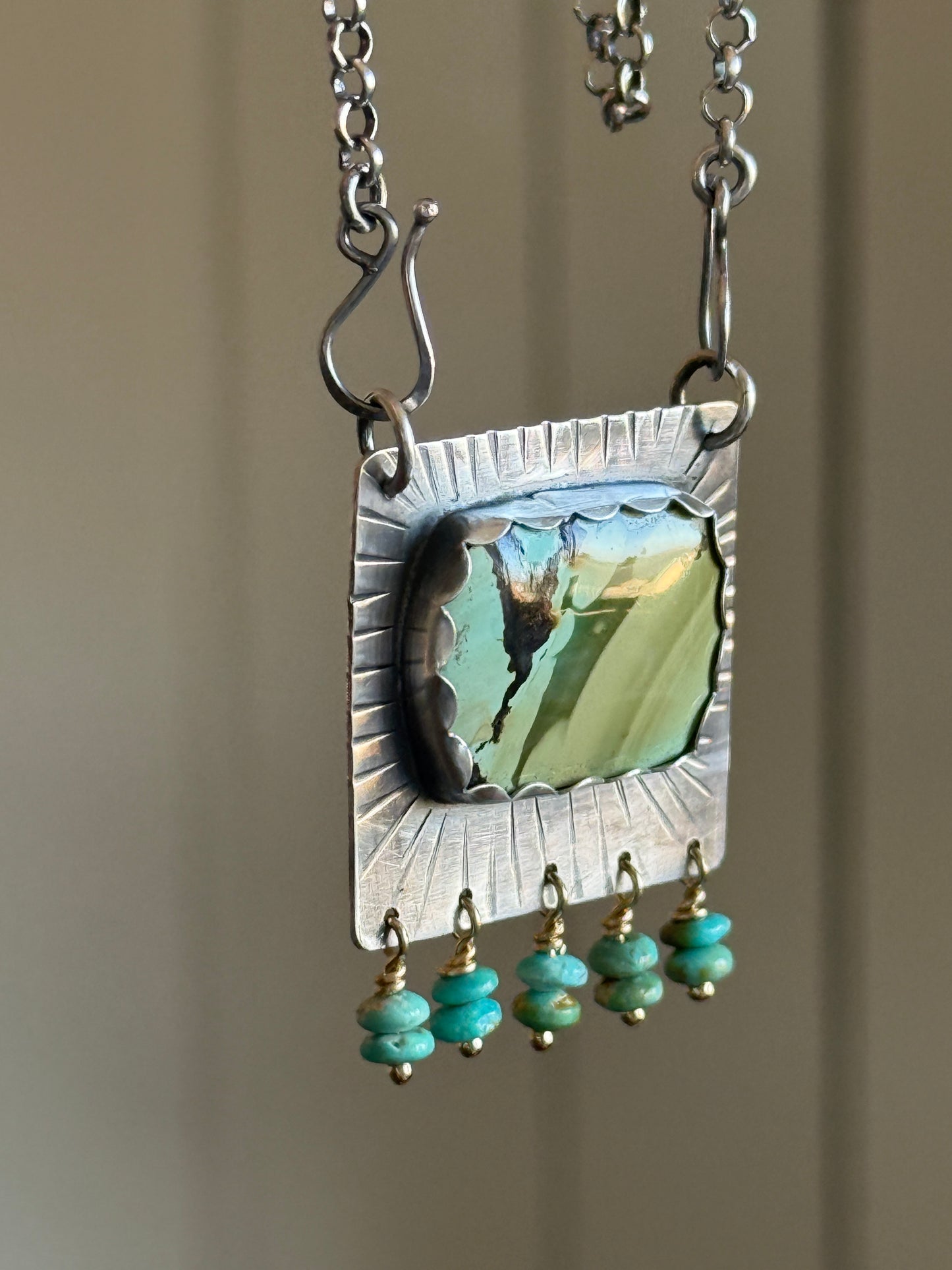 Turquoise Tassel Necklace
