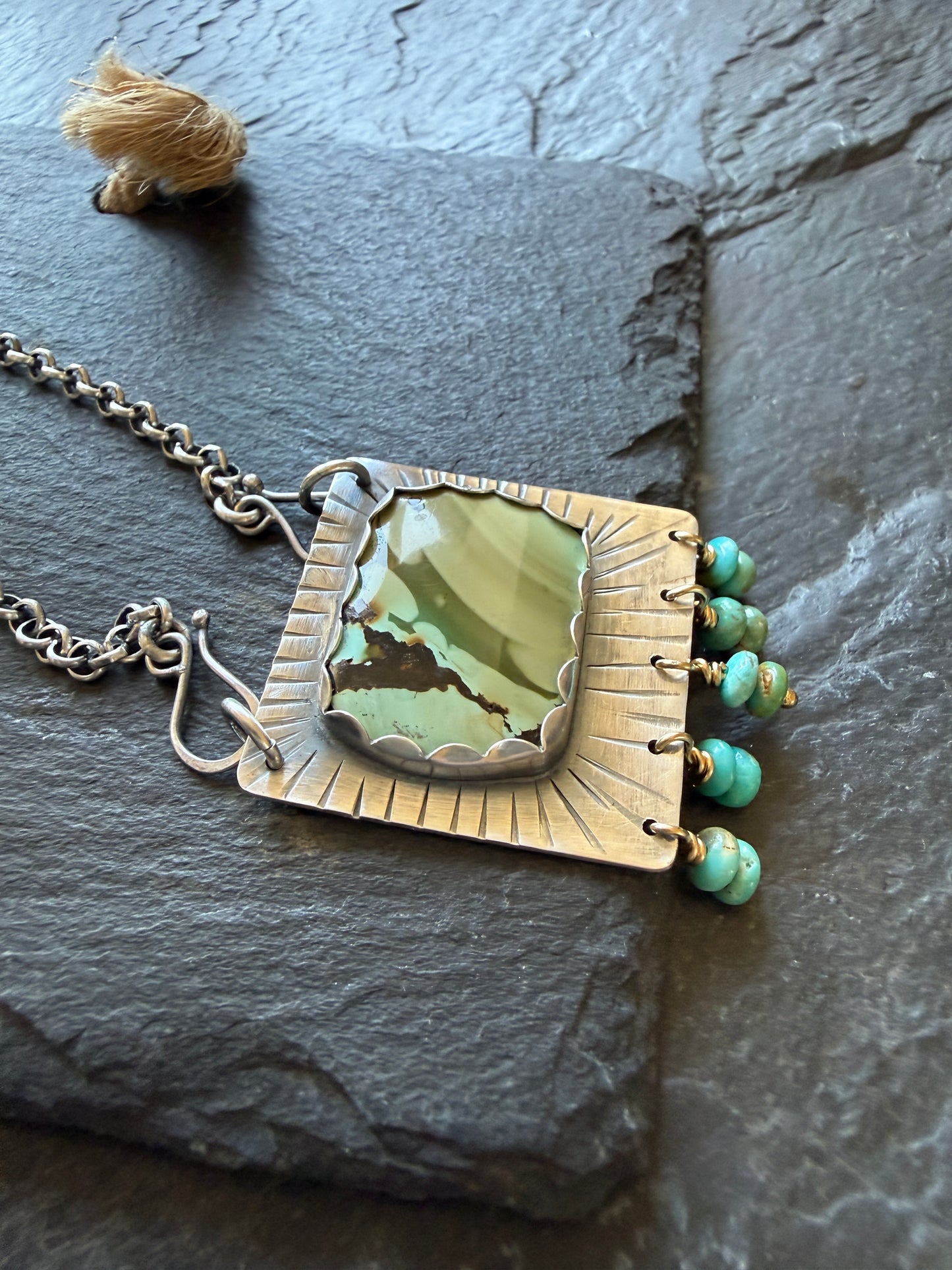 Turquoise Tassel Necklace