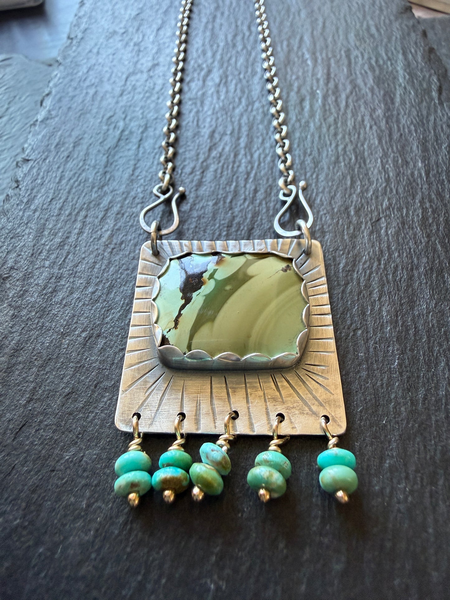 Turquoise Tassel Necklace