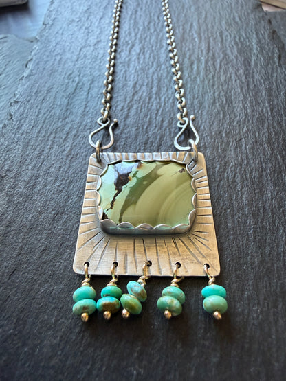 Turquoise Tassel Necklace