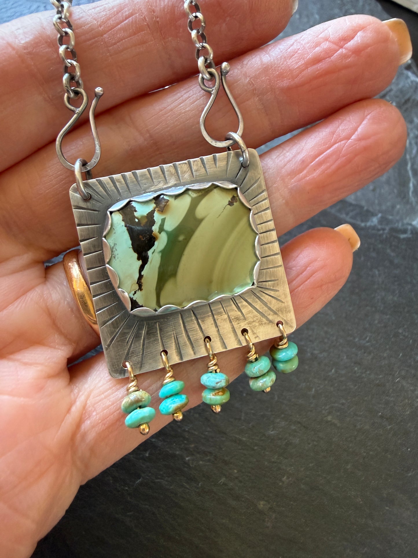 Turquoise Tassel Necklace