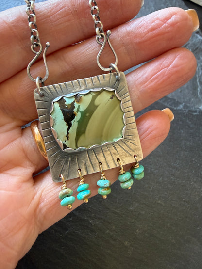 Turquoise Tassel Necklace
