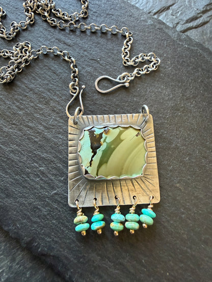 Turquoise Tassel Necklace