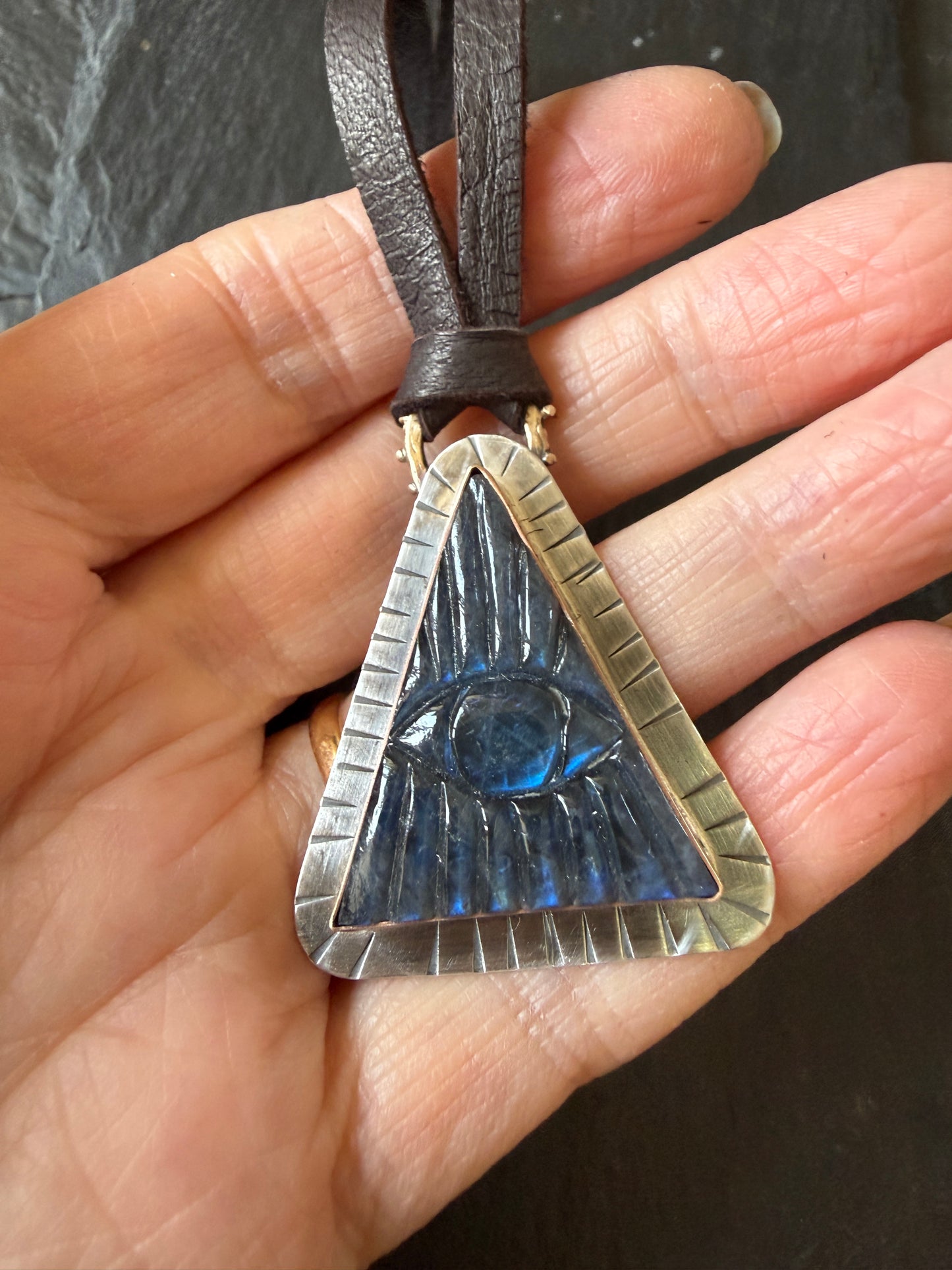 Evil Eye Labradorite Necklace