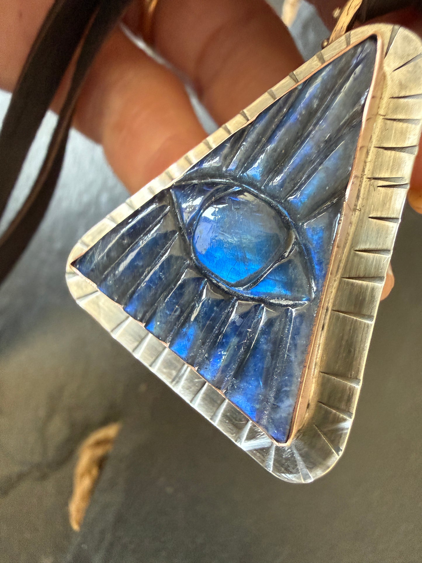 Evil Eye Labradorite Necklace