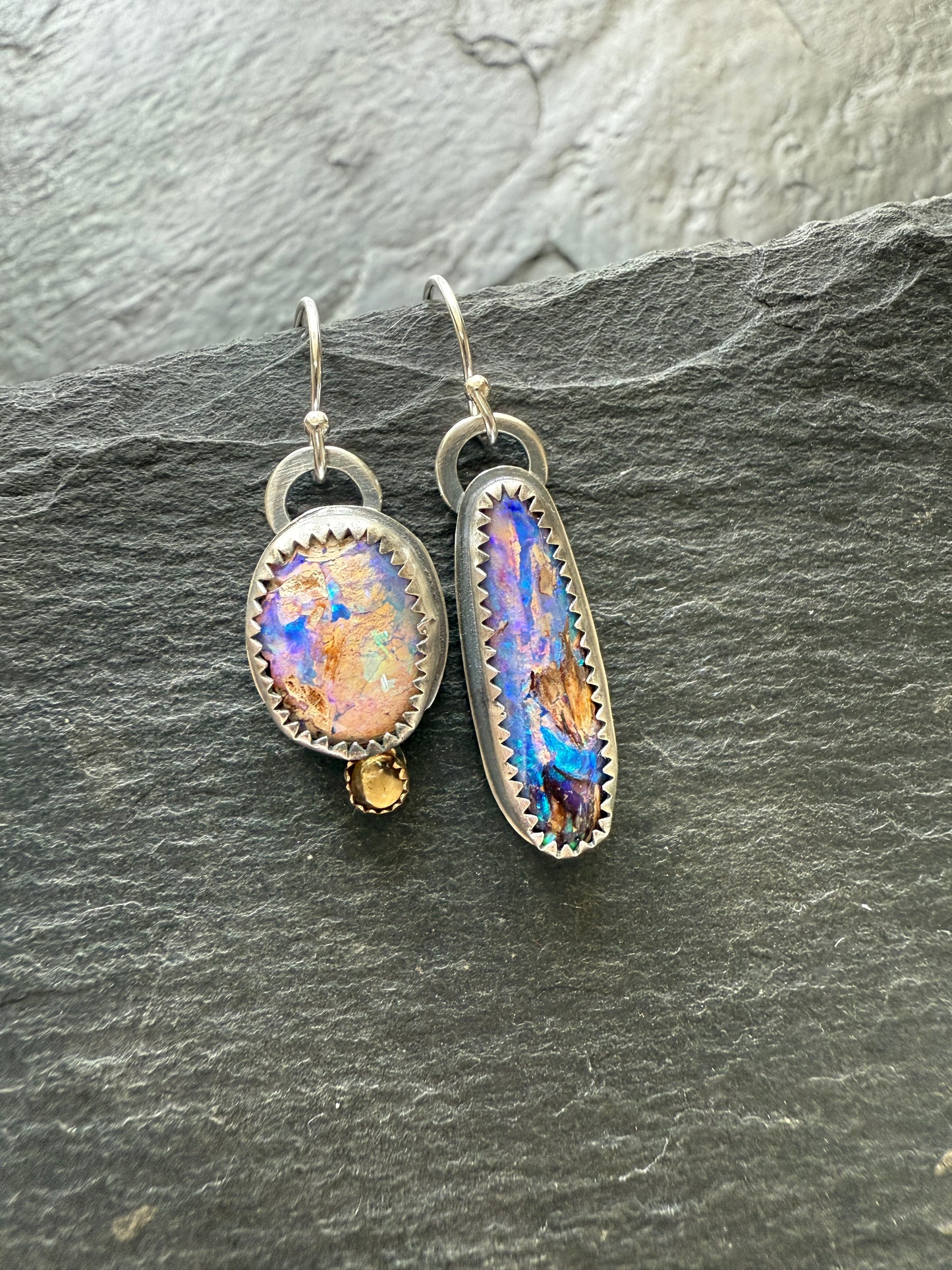 Mismatched Opal Earrings