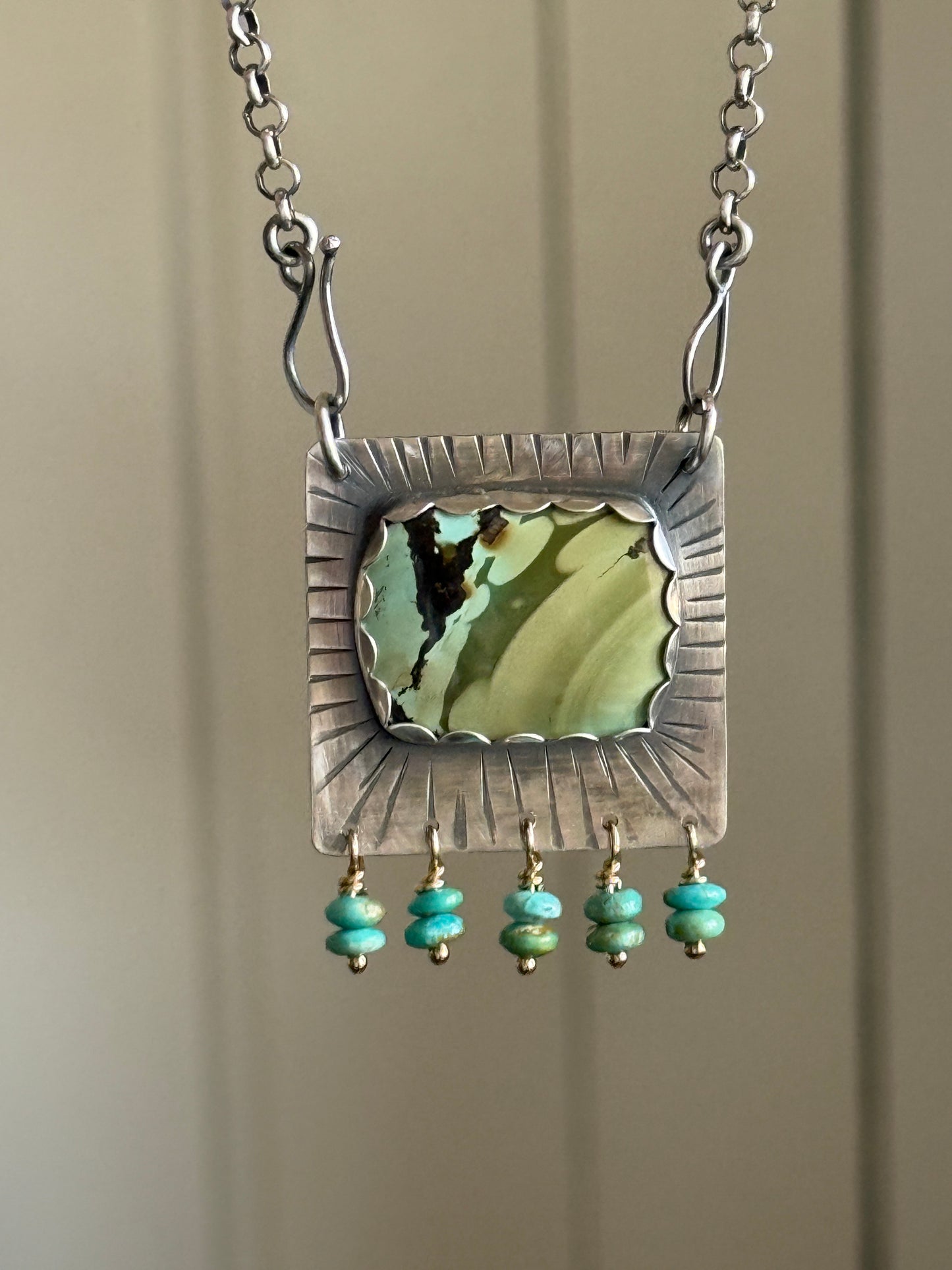 Turquoise Tassel Necklace