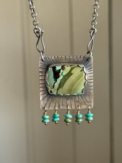 Turquoise Tassel Necklace