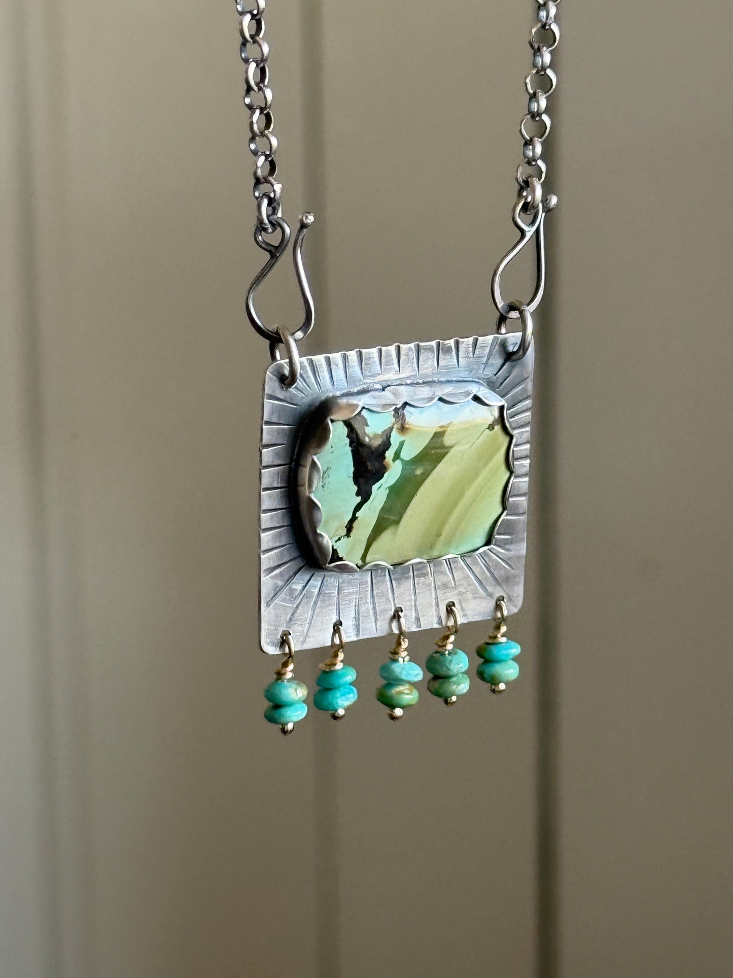 Turquoise Tassel Necklace