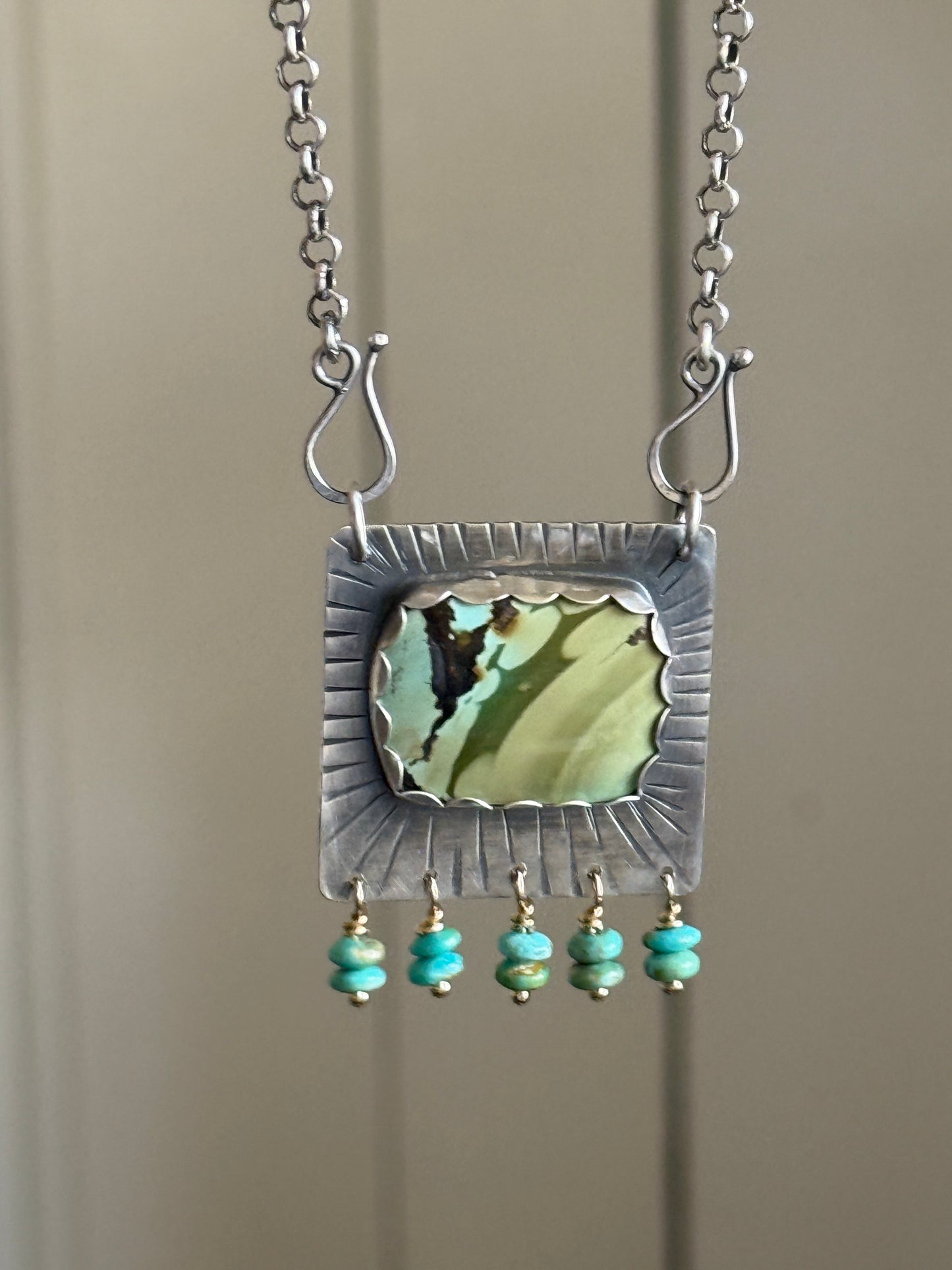 Turquoise Tassel Necklace