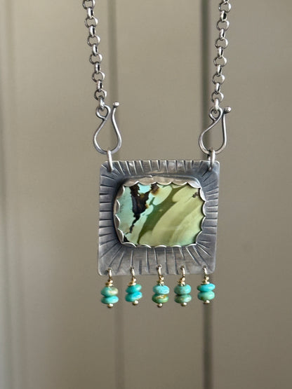 Turquoise Tassel Necklace