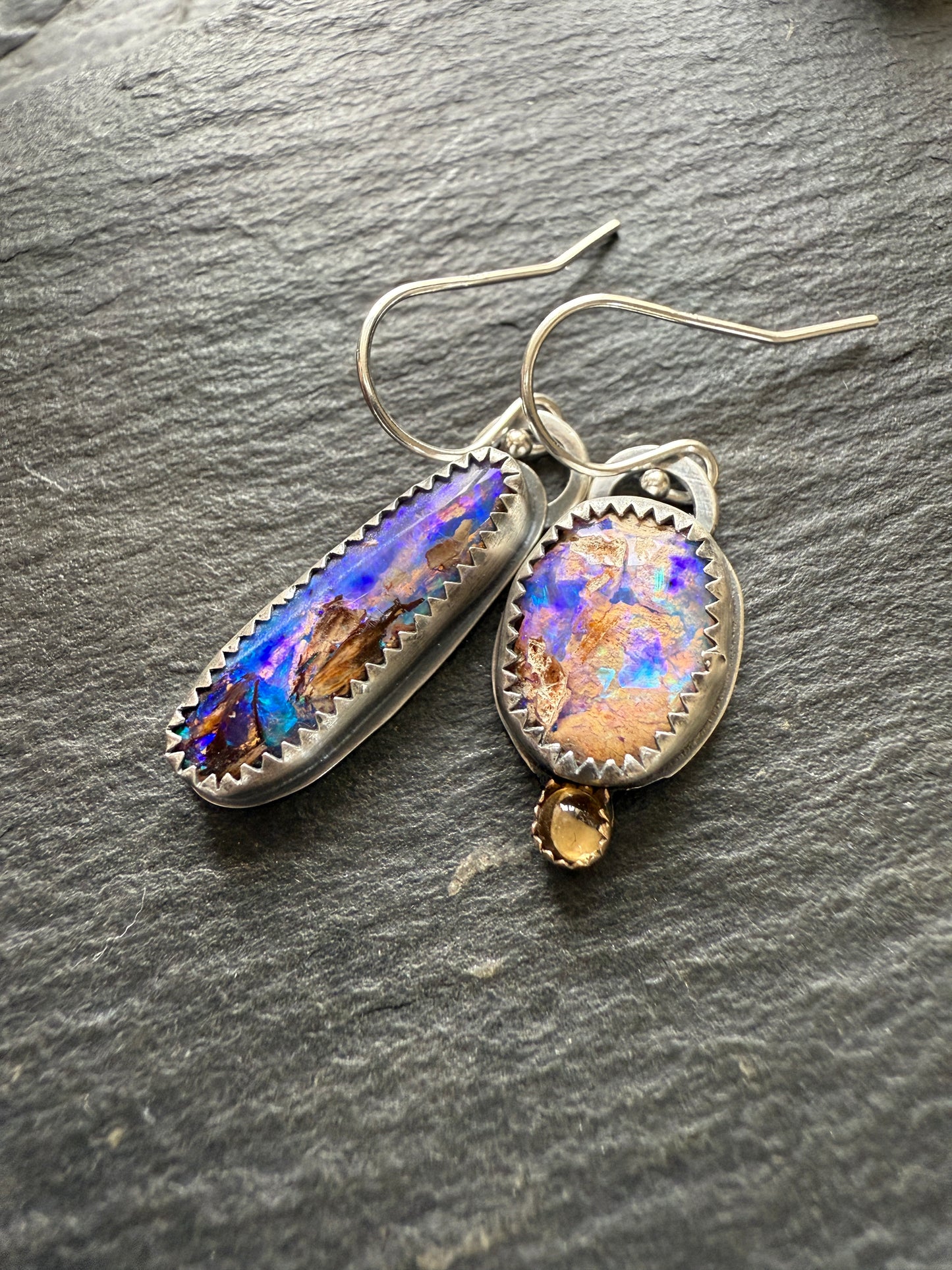 Mismatched Opal Earrings