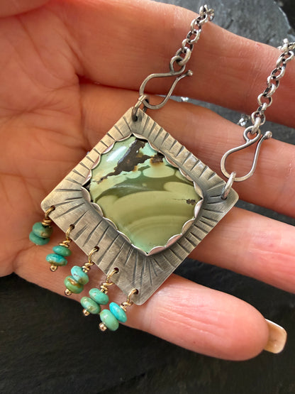 Turquoise Tassel Necklace