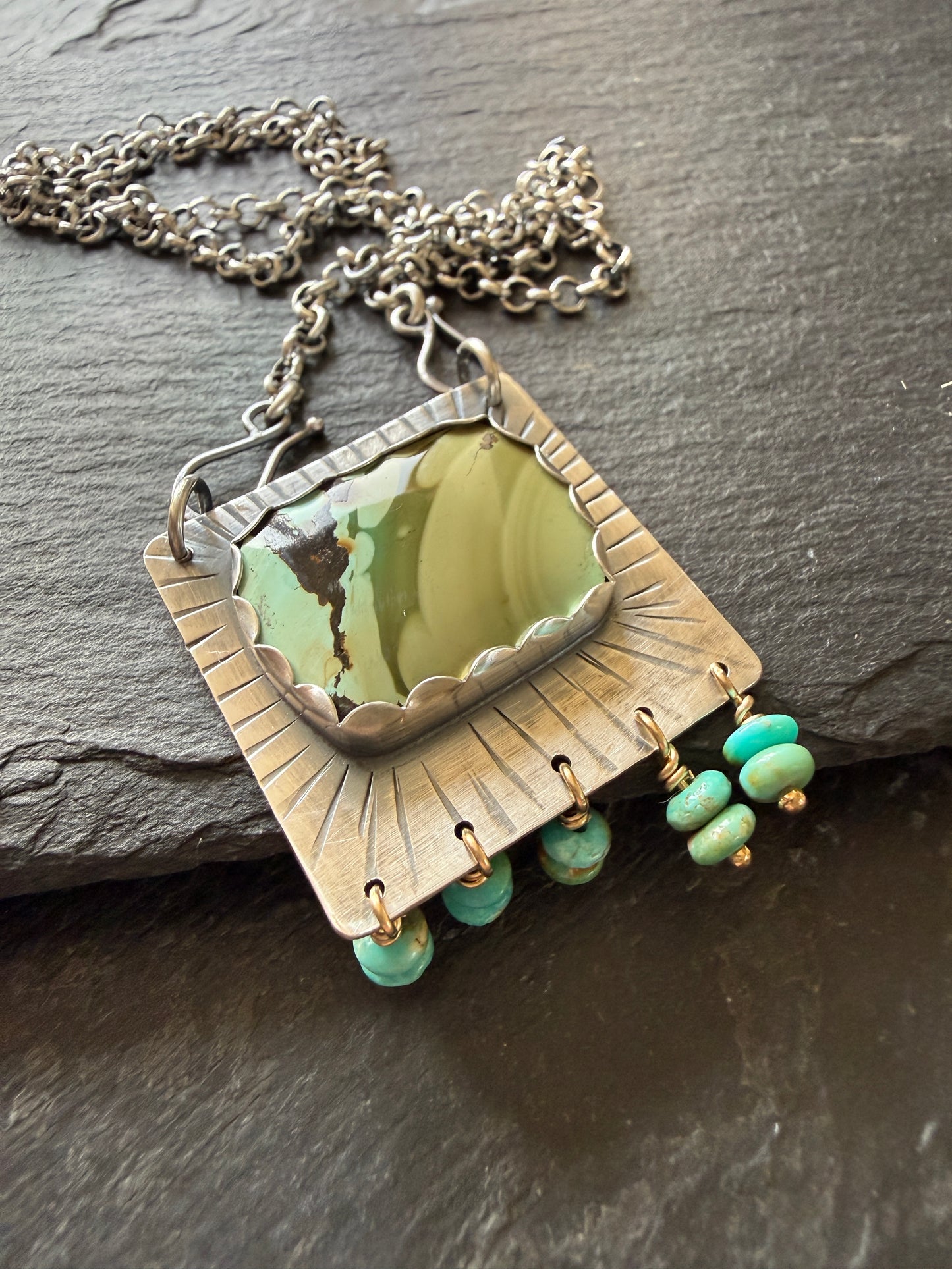 Turquoise Tassel Necklace