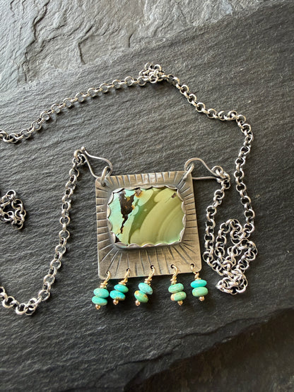 Turquoise Tassel Necklace