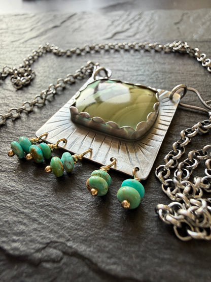 Turquoise Tassel Necklace