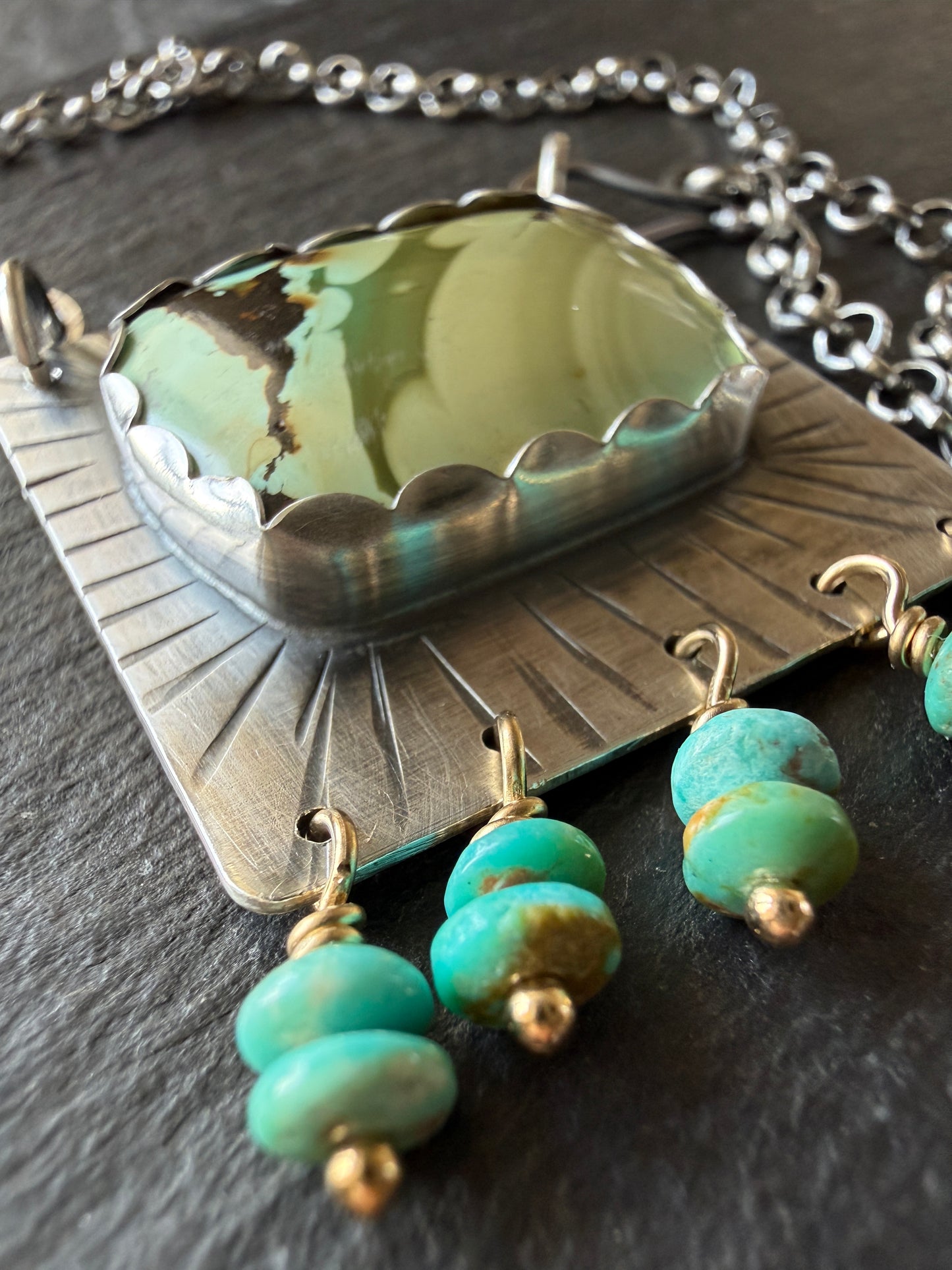 Turquoise Tassel Necklace