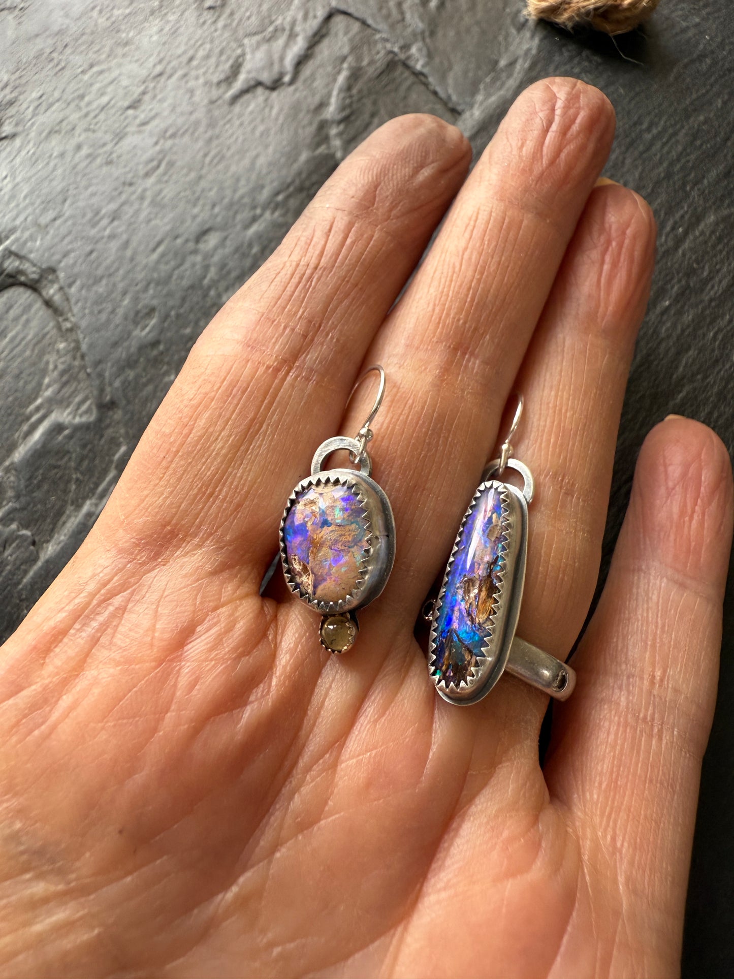 Mismatched Opal Earrings