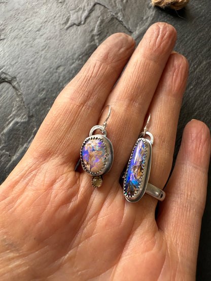 Mismatched Opal Earrings