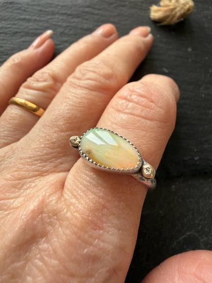 Opal Ring US 8 1/4 / UK Q