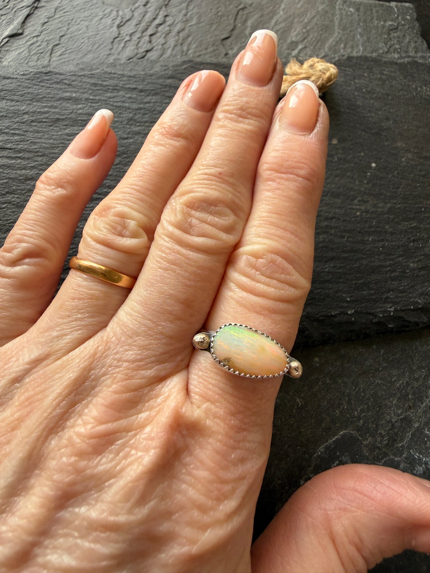 Opal Ring US 8 1/4 / UK Q