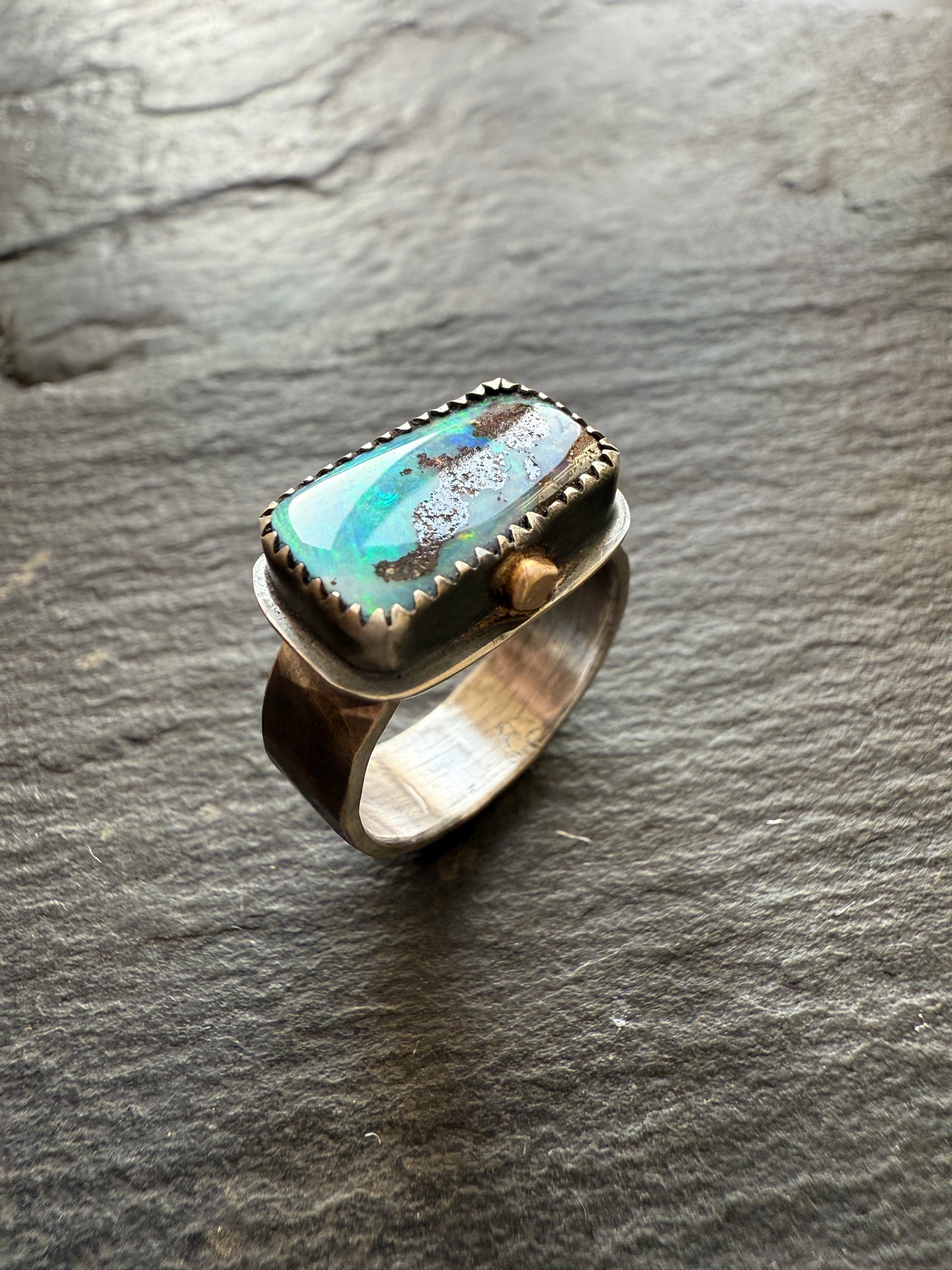 Blue Opal Ring size 7