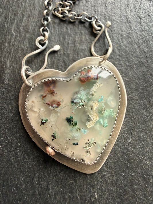 Chrysocolla Heart Pendant
