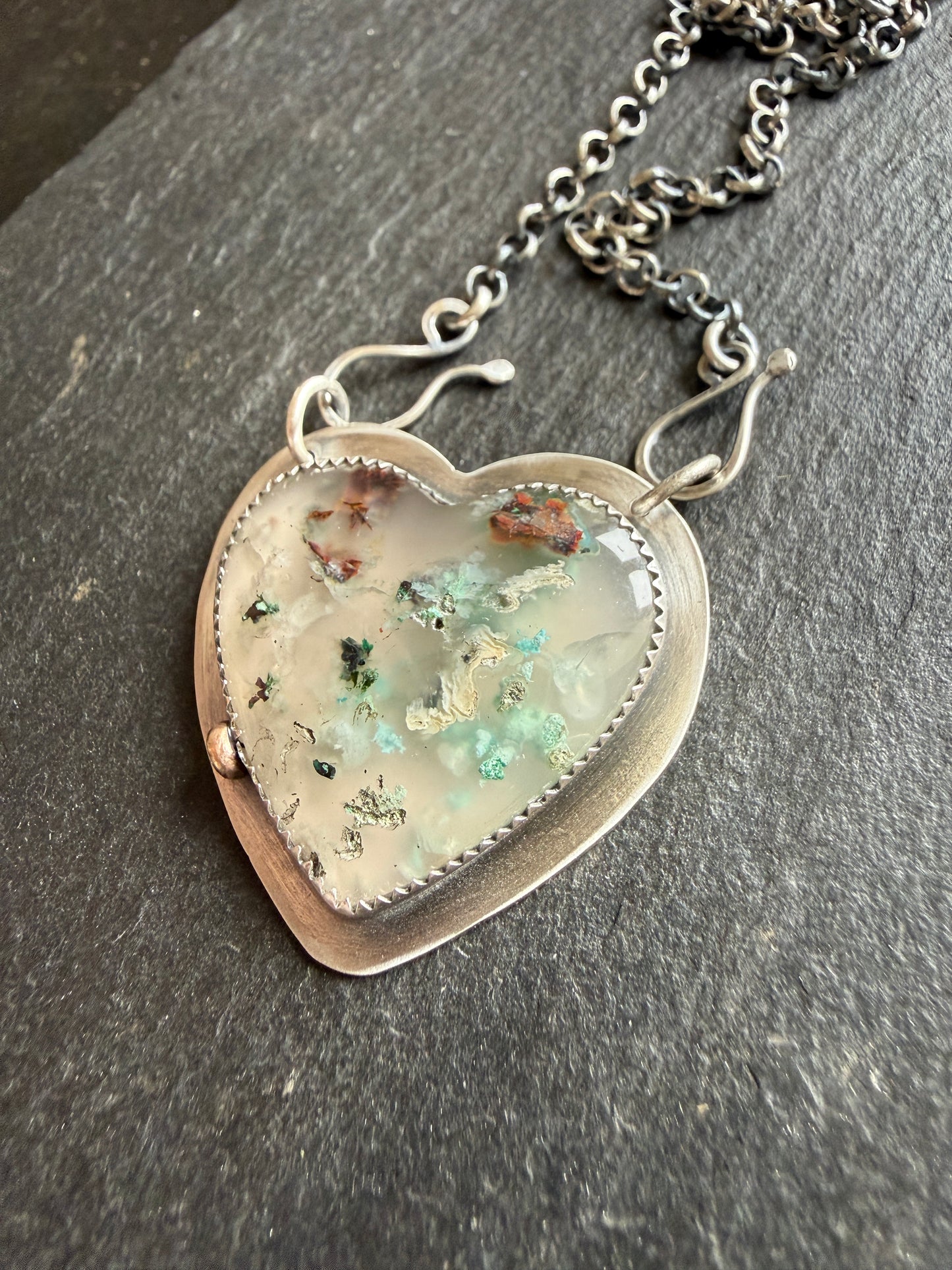 Chrysocolla Heart Pendant