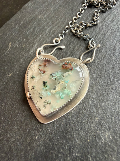 Chrysocolla Heart Pendant