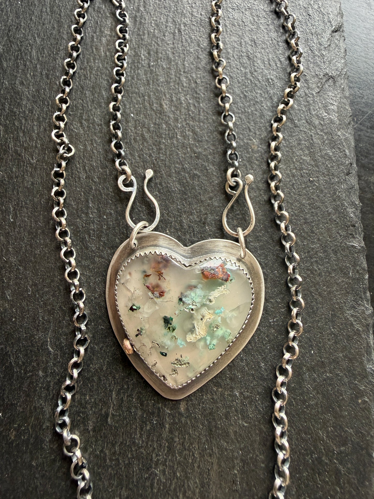 Chrysocolla Heart Pendant