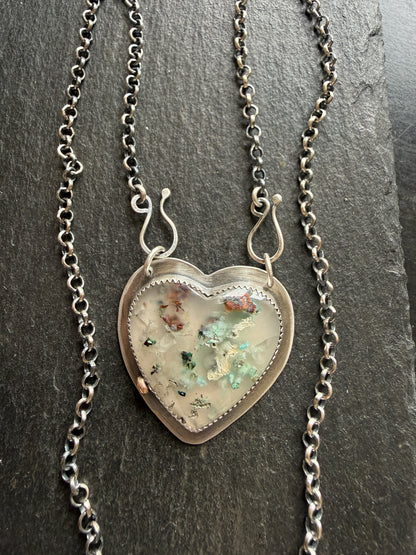 Chrysocolla Heart Pendant