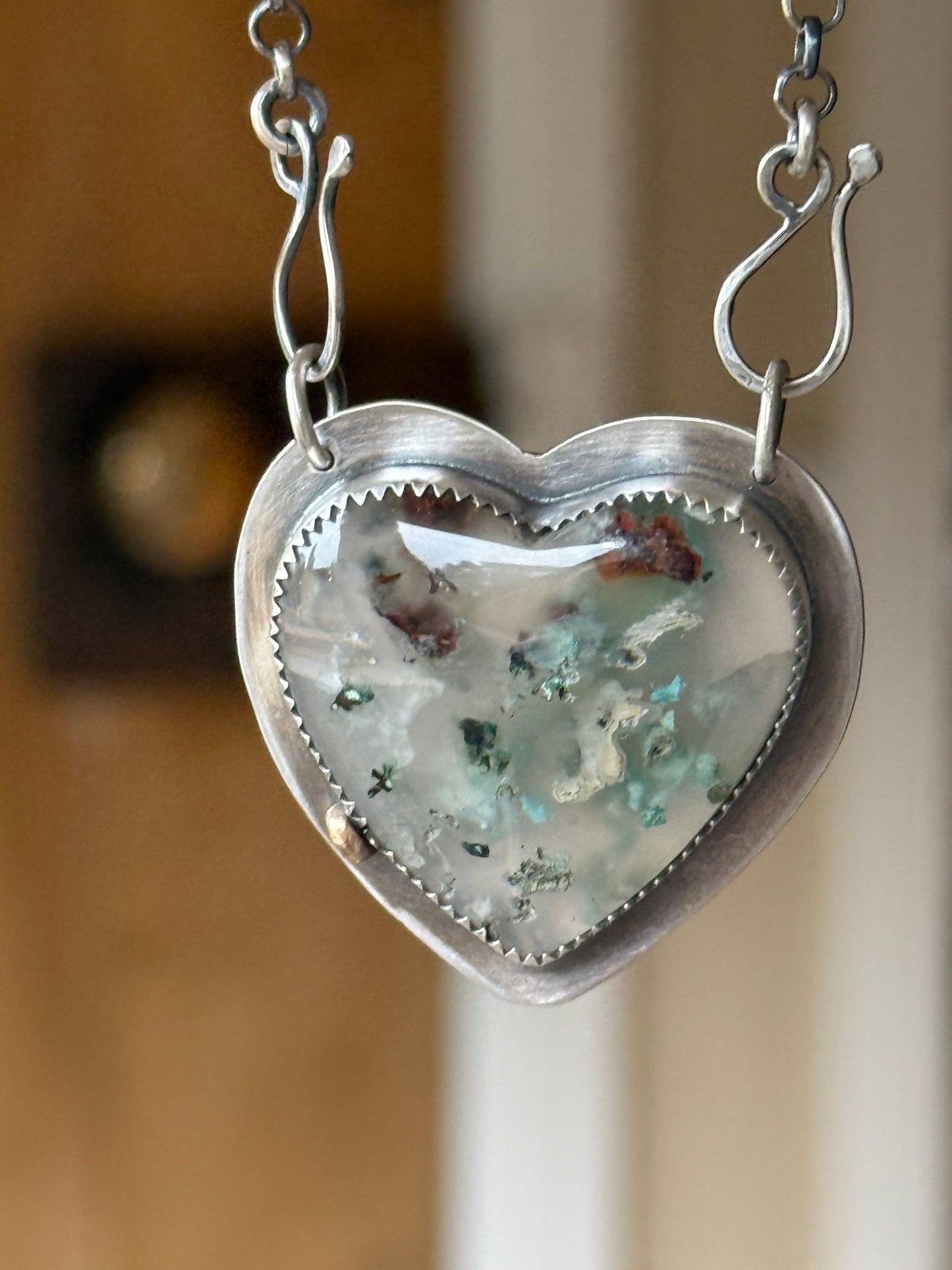 Chrysocolla Heart Pendant
