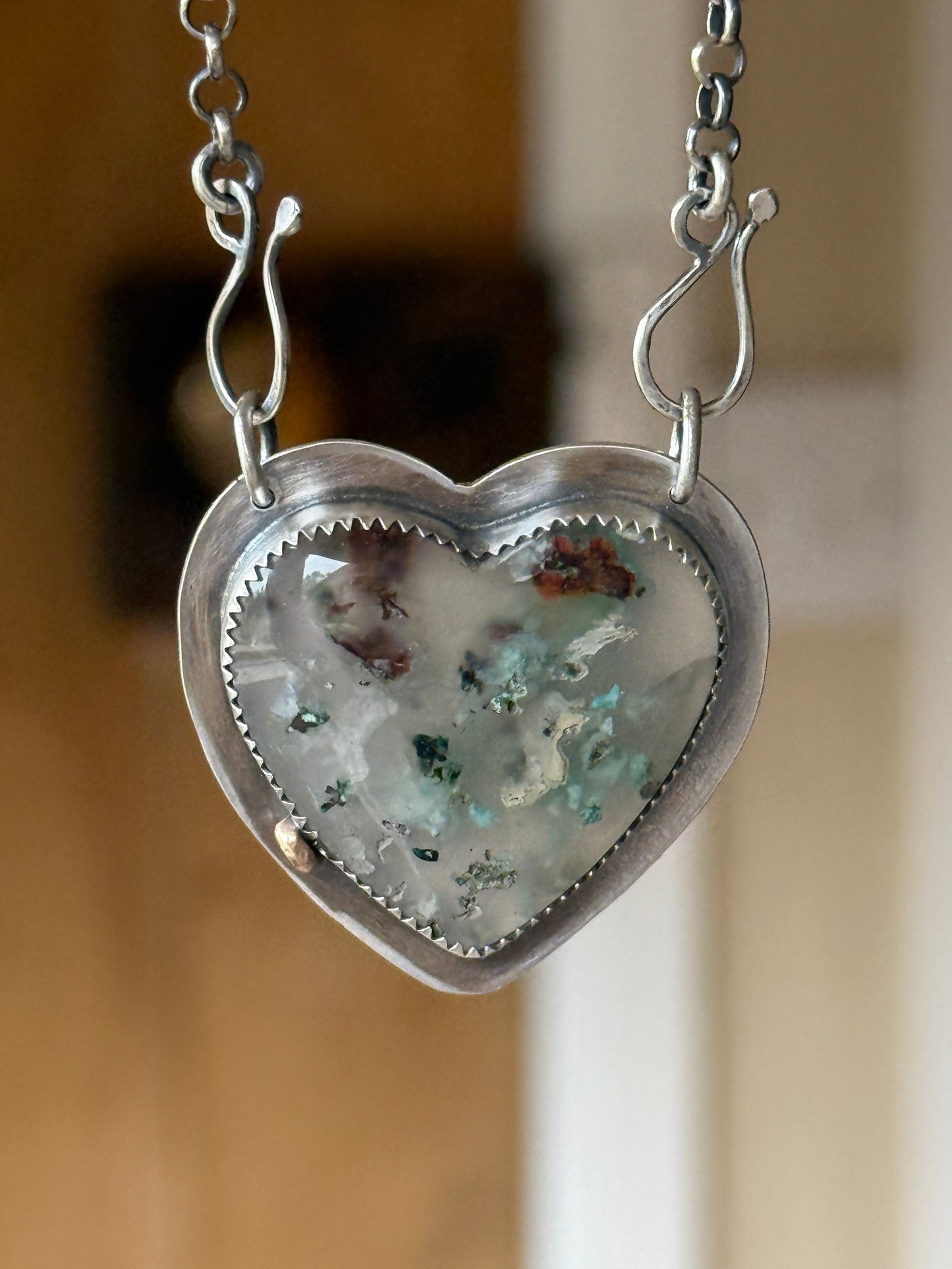 Chrysocolla Heart Pendant