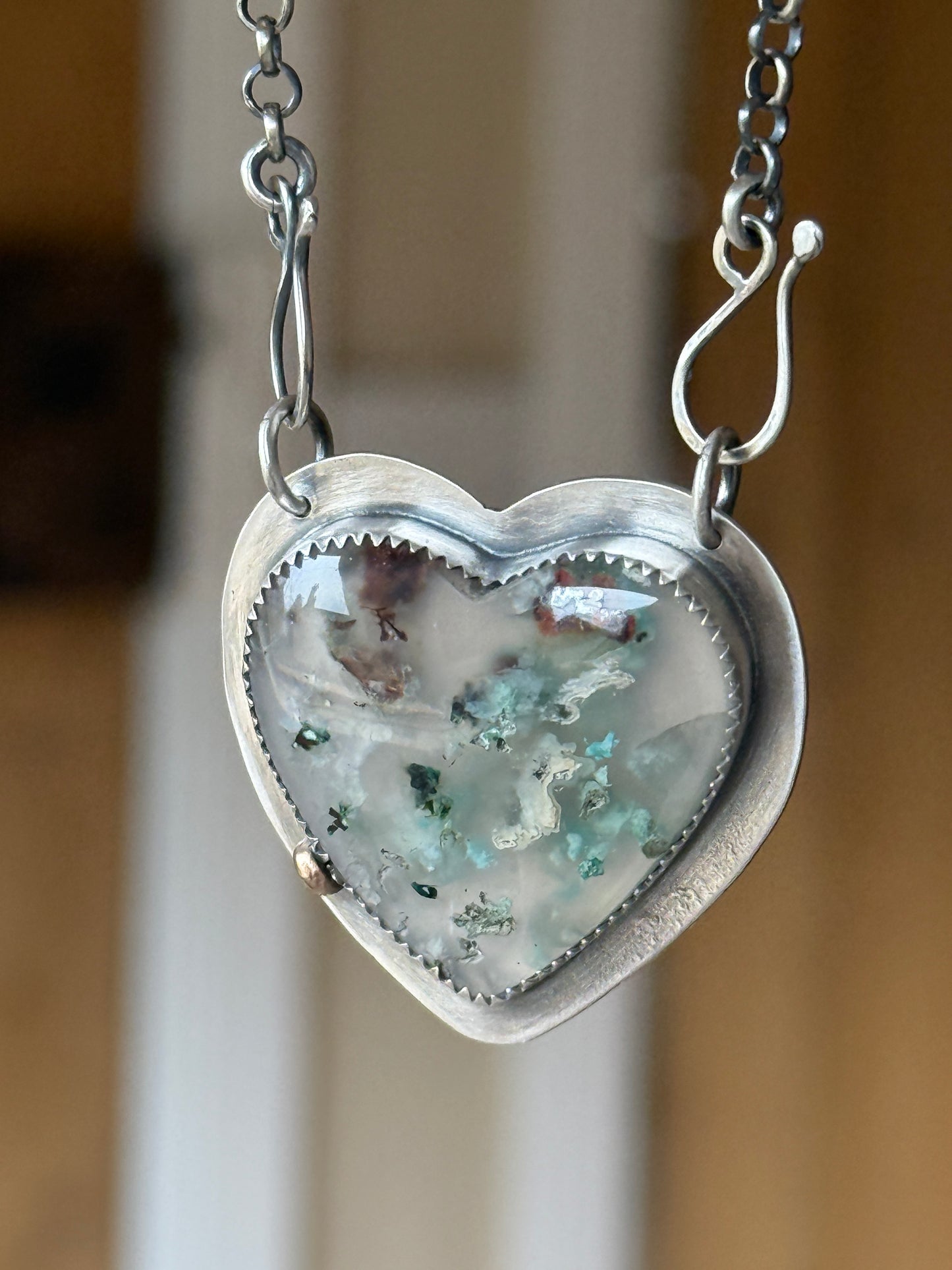 Chrysocolla Heart Pendant