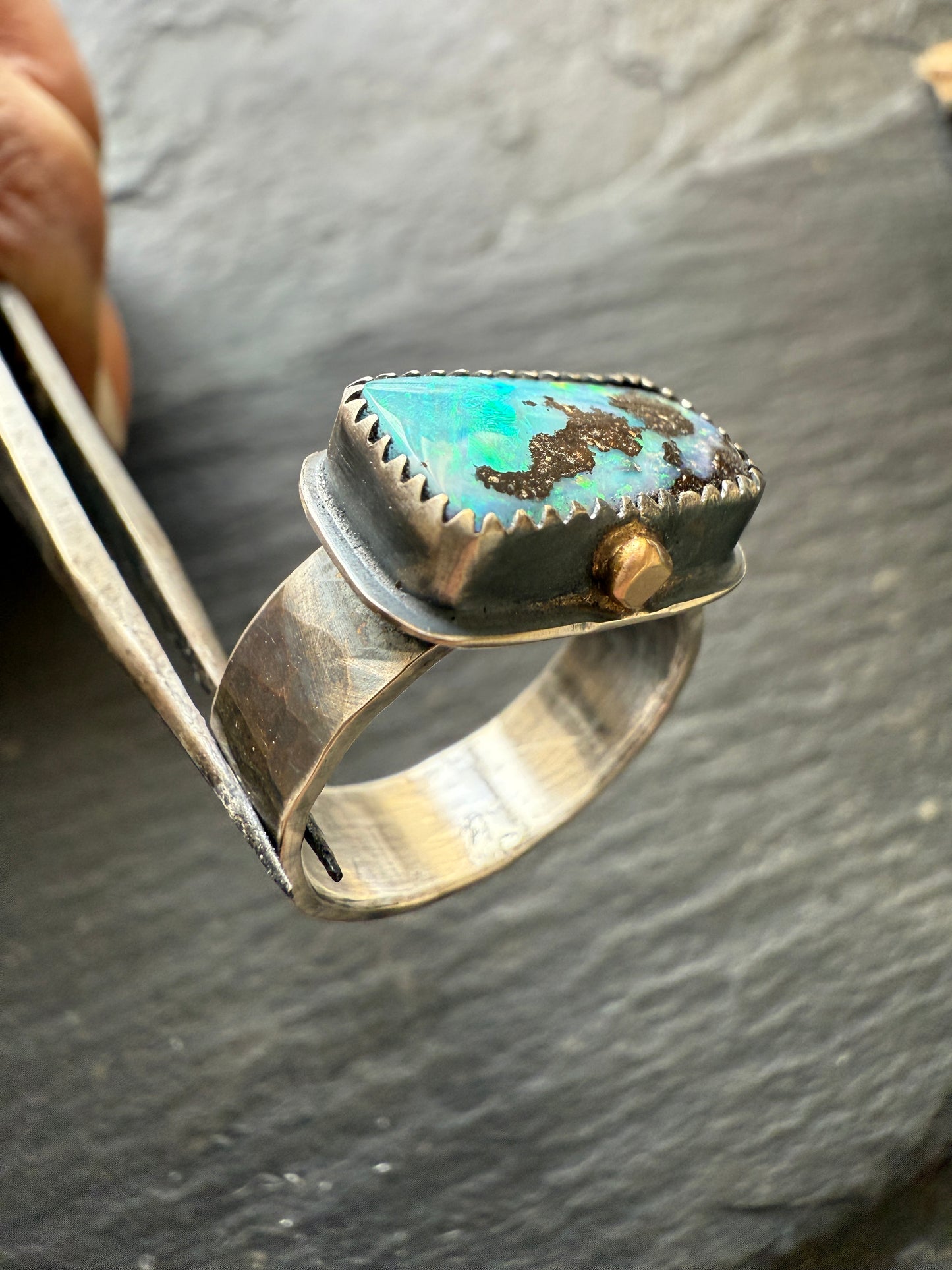 Blue Opal Ring size 7