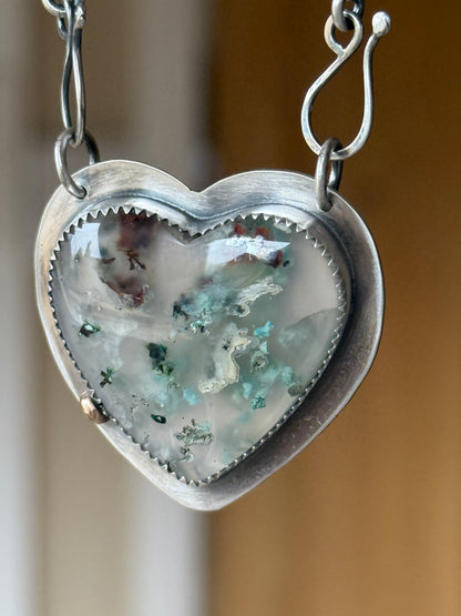 Chrysocolla Heart Pendant