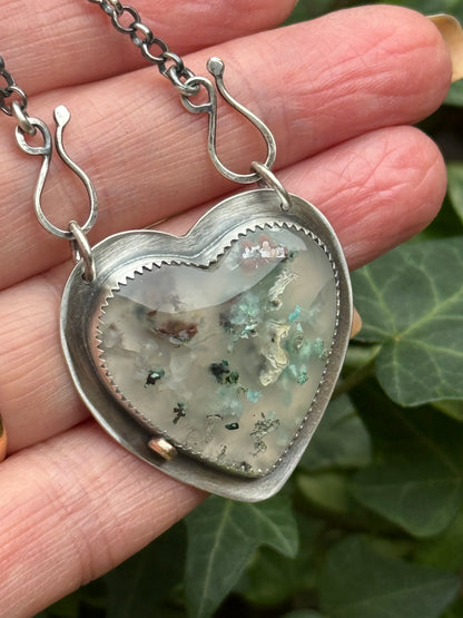 Chrysocolla Heart Pendant