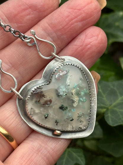 Chrysocolla Heart Pendant