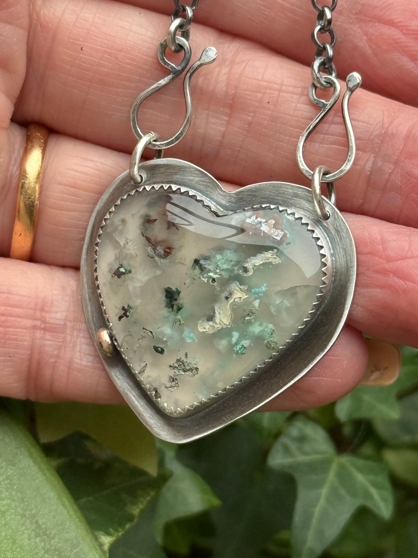 Chrysocolla Heart Pendant