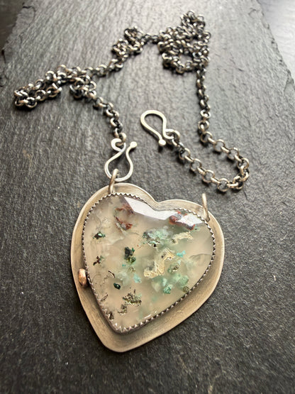 Chrysocolla Heart Pendant
