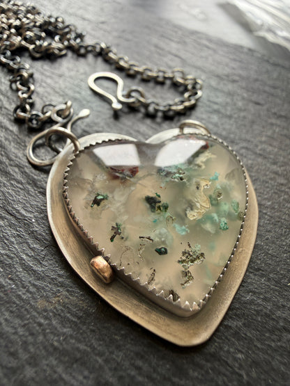 Chrysocolla Heart Pendant