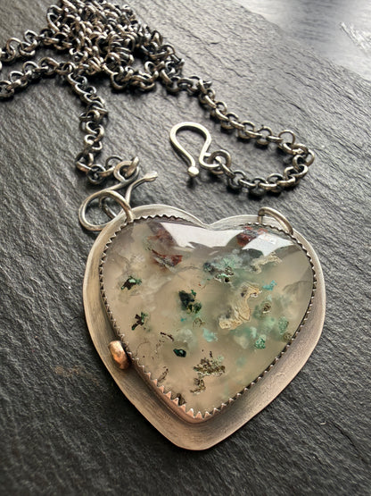 Chrysocolla Heart Pendant