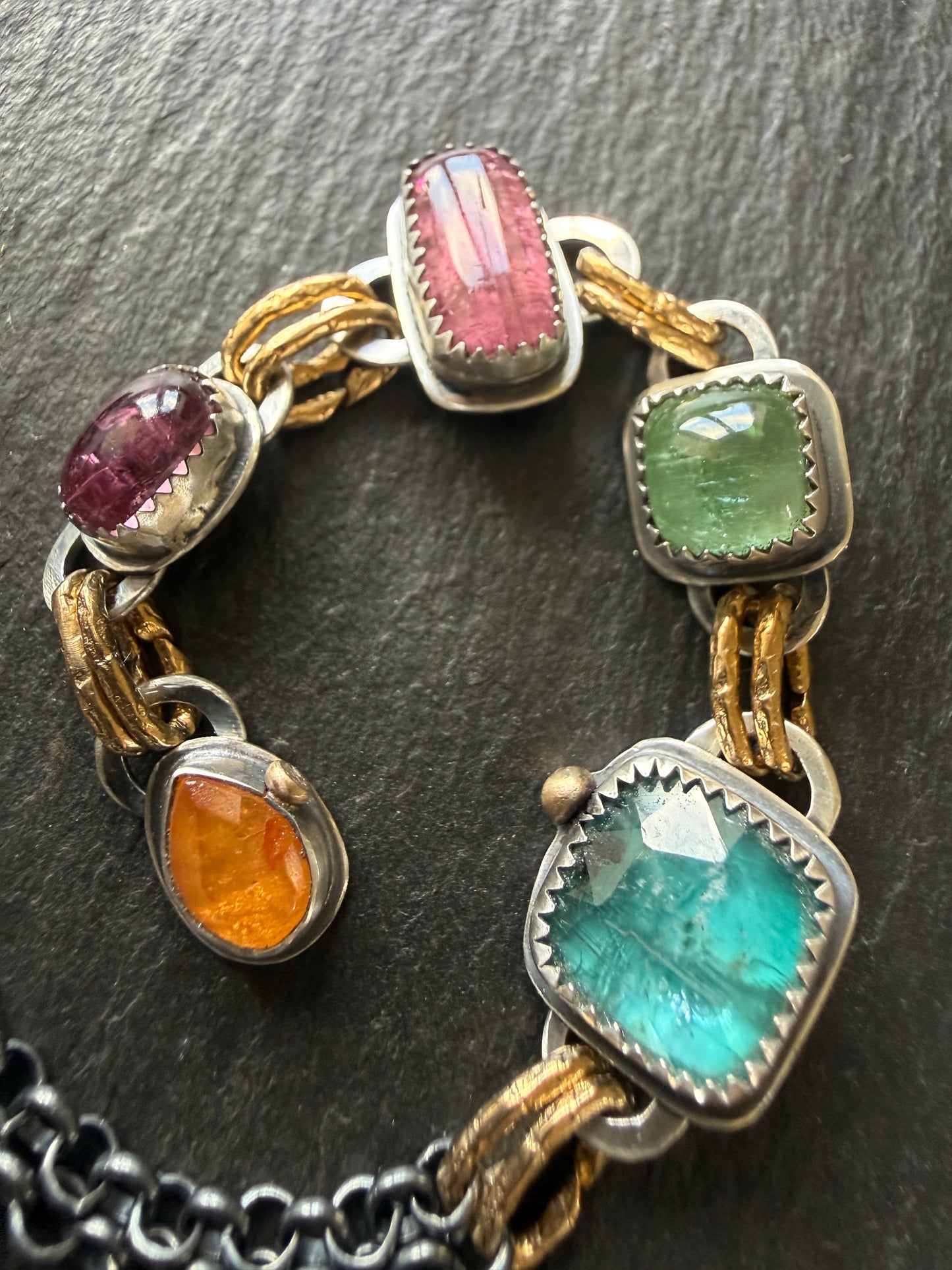 Long Boho Gemstone Necklace