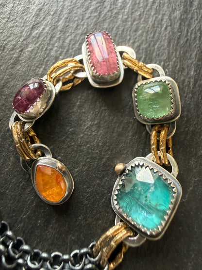 Long Boho Gemstone Necklace
