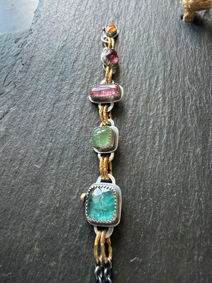 Long Boho Gemstone Necklace