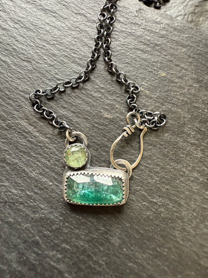 Emerald Kyanite Necklace